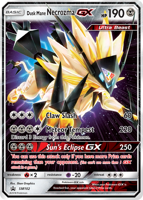 Dusk Mane Necrozma GX (SM102) [Sun & Moon: Black Star Promos] - Pokémon