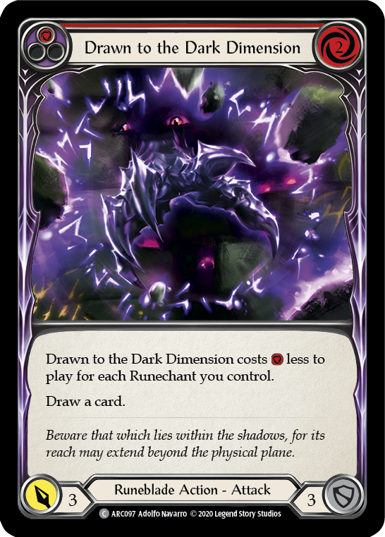 Drawn to the Dark Dimension (Red) [ARC097] Unlimited Rainbow Foil